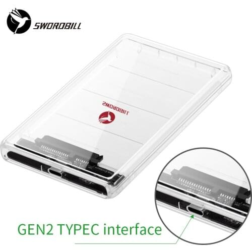 THU 2.5 inch Transparent HDD Case 3 SATA to USB 3.0 Hard Disk Case External Hard Disk Drive SSD Enclosure Box