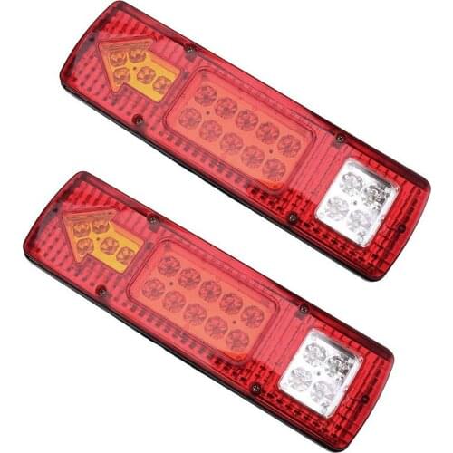 NEW-2x 12V Led Rear Tail Lights 19 Led Lights 5 functions Tail Indicator Lamp for Trailer Camper Van Truck Lorry Tractor