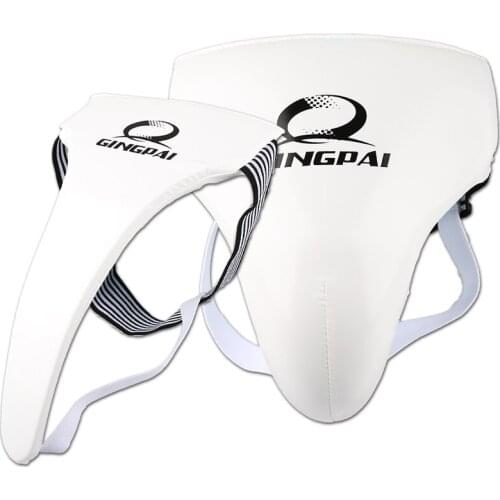GINGPAI Professional Mens Womens Sanda Guard Boxing Muay Thai Taekwondo Groin Abdominal Protector Adult Child Taekwondo Guard