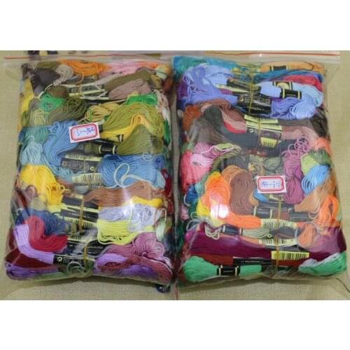 447pcs 6 strands colorful cotton thread Chinese CXC DMC color cross stitch floss DIY handmade needlework embroidery craft