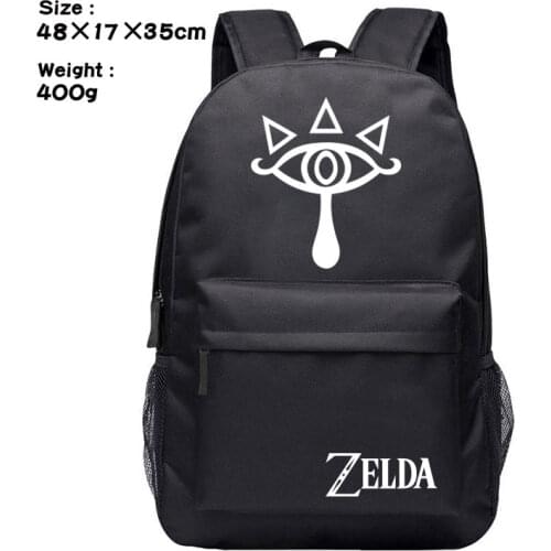 IVYYE Zelda Link Black Fashion Canvas Backpacks Rucksacks Cartoon School Backpack Casual Bags travel Knapsack Unisex New