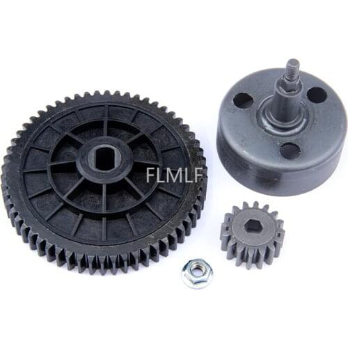 Clutch Bell (High Torque Spur 58T/16T and High Speed 19T/55T) Metal Gear Set Fit for 1/5 HPI ROVAN ROFUN KM GTB BAJA 5B 5T 5SC