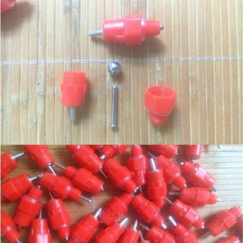 Red Chicken Nipple Drinker With Steel Ball Screw Heavy Duty Waterer Drinker Waterbowl for Poultry Rabbit Duck Goose..1000pcs/lot
