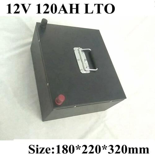 LTO 12V 120AH Lithium Titanate Battery Pack 100Ah for Motor Boat RV Solar Car UPS BMS Fast Charge 50A BMS + 14v 10A Charger