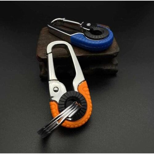 Durable Keychain Hook Metal Buckle Outdoor Carabiner Ring Car Keychain Tool Supplies Double Climbing Tools Outdoor M6F7