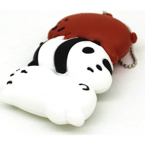 Cartoon Three Bare Bears USB Flash Drive 128GB Memoria Stick 32GB 64GB Pen Drive 4GB 8GB 16GB U Disk Cute Animal Pendrive Cle