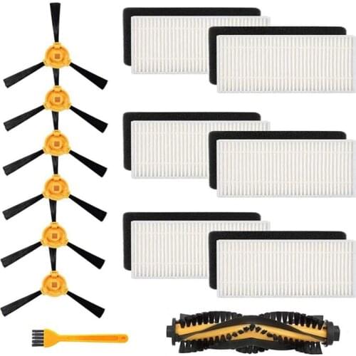 Replacement for Ecovacs Deebot N79 N79S Robot Vacuum Cleaner Accessory Kit Pack,Main Brush + 6 Filters + 6 Side Brushes
