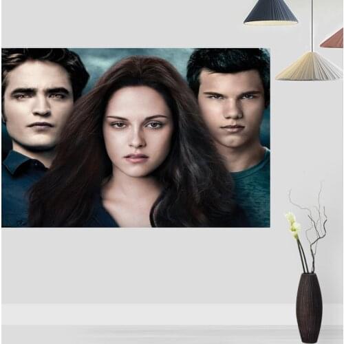New Arrival Twilight Movie Posters On The Wall Modern Vertical/Horizontal Rectangle Poster Silk Fabric Cloth Wall Art Unframed