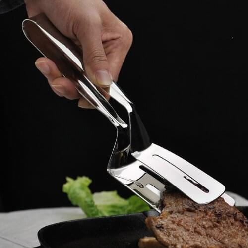 Steak Clip Thick Truner 304# Stainless Steel Food Pizza Shovel Barbecue Meat Bread Creative Shovel Truner