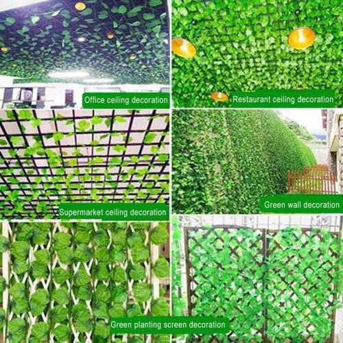 Fake Groundnut Leaves / Green Leaves Artificial Ivy Leaves Green Garland Hanging Plant Vine ,and Wedding Wall Party Room Decor