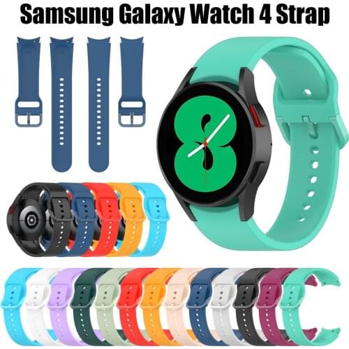 Sports Strap For Samsung Galaxy Watch 4 44/42mm / Watch4 Classic 46/42mm/Galaxy Watch 3 41mm Band Curved end Silicone Watchbands