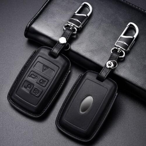Luxury Genuine Leather Car Key Cover Case for Land Rover Range Rover Evoque Discovery Sport 5 2018 2019