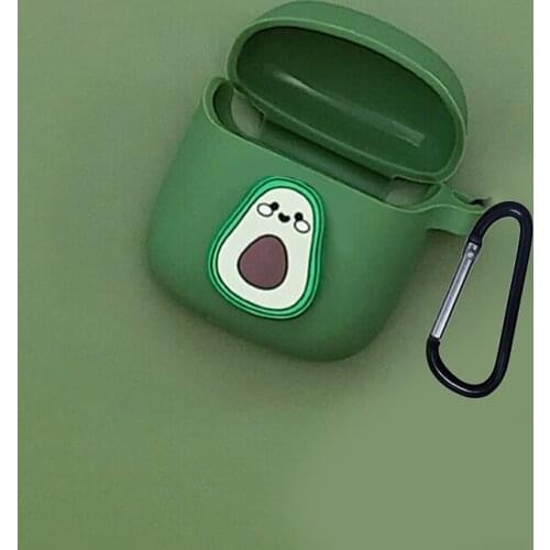 Silicone case cute Avocado Case for JBL tune 220 Case cartoon keychain Silicone Earphones Cover for JBL t220 225 case