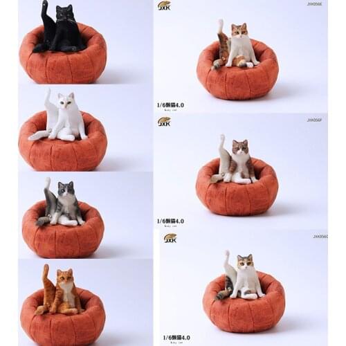 In Stock JXK056 1/6 Lazy Cat 4.0 with Sofa Model Pet Animal Statue Figure Scene Accessories Fit 12'' Soldier Action Figure