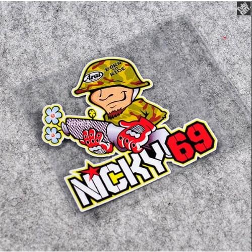 Motorsport Nicky 69 motorcycle rider sticker vinyl bike racing sticker motocross decals race team reflective
