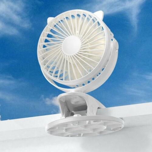 360° Rotating USB Rechargeable Clip On Mini Desk Table With Fan Ventilator Fan Mini Clamp Air Fan Adjustable Cooler Portabl Y0M6
