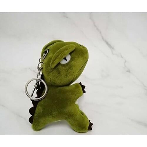 Lateefah Key Clip Toy Cotton Stuffed 12CM Keychains Gift Green Dinosaur Plush Doll Little Tyrannosaurus Wallet Keychain Pendant