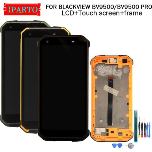 BLACKVIEW BV9500 LCD Display+Touch Screen Digitizer +Frame Assembly 100% Original LCD+Touch Digitizer for BLACKVIEW BV9500 PRO