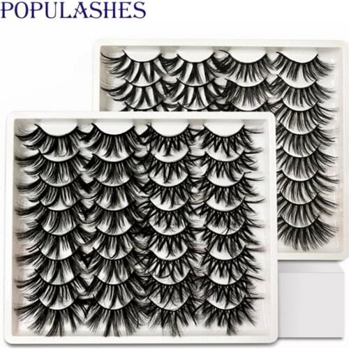 16 Pairs Of Mixed Mink False Eyelashes Wholesale 3d Natural Long And Thick Fake Eye Lash Extensions Faux Cils Makeup Tools