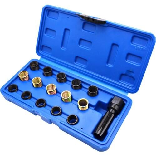 16pcs 14MM Spark Plug Screw Thread Repair Tools Kit Cylinder Head for Car Auto Special Repairing Tools