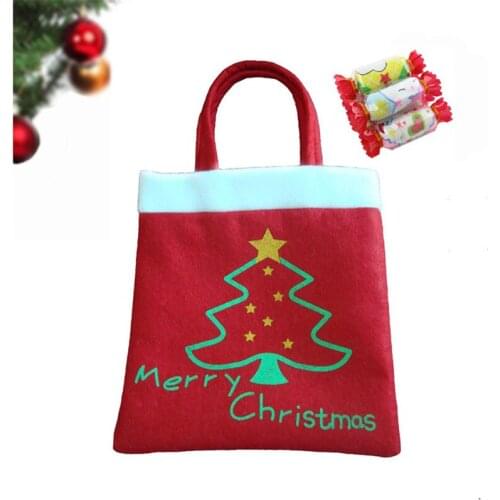 20*19.5cm Christmas Candy Bag Christmas Tree Home Decoration Party Gift Red Bags Xmas Supplies