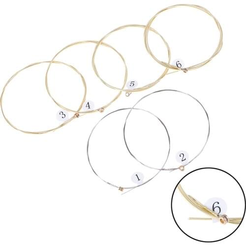 6Pcs Practice Nickel Plated Steel Guitar String Acoustic Guitar Set String With Original Retail Bag