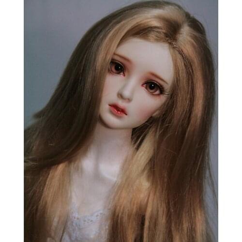Allaosify Bjd Wig 1/3 1/4 1/6 High-Temperature Wig Girl Long Hair Doll Wigs
