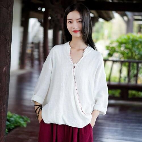 ARANSUE Linen Blouses