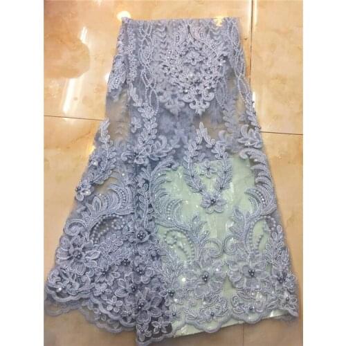 Sequins Net Tulle Lace Fabric 2018 Latest beads High Quality Wedding Laces Nigeria Embroidery Mesh Guipure Laces Fabric purple