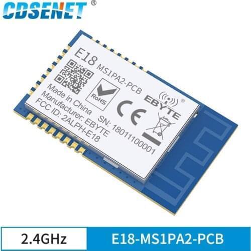 CC2530 2.4GHz 20dBm ZigBee Mudule 800m PA+LNA Mesh Networking E18-MS1PA2-PCB Wireless Transmitter Receiver PCB Antenna
