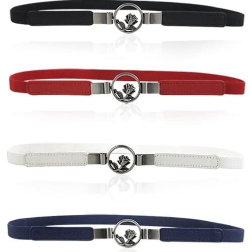 Flower Decorate Belts For Dress High Waist Designer Brand Womens Fashion 2019 New Waistband Elastic Skinny Belts Flash Sale