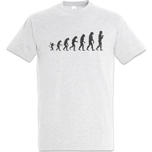 Human Evolution T-Shirt Fun Geek Nerd Ape Apes Charles Darwin Biologist