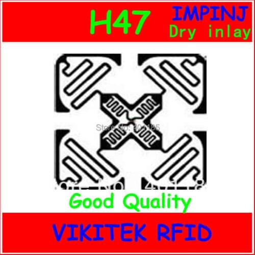 Impinj H47 UHF RFID dry inlay 860-960MHZ Monza4 915M EPC C1G2 ISO18000-6C can be used to RFID tag and label