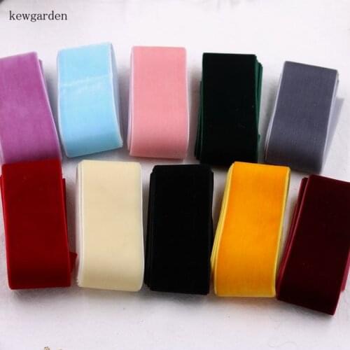 Kewgarden Handmade Tape Christmas Flocking Satin Ribbons 1-1/2" 38mm DIY Bowknot Ribbon Accessories Gift Bouquet Ribbon 5 Meters