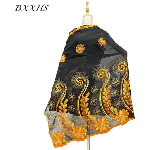 2021 Ramadan African Dubai Cotton Pashmina Hijab Muslim Fashion Emroider Ring Diamond Shawl Wrap Islam Scarf Headband for Lady