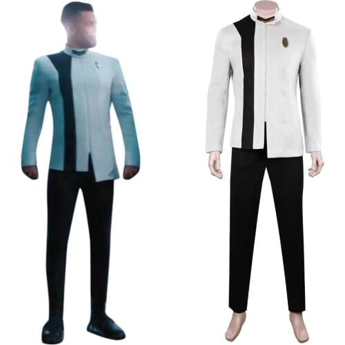 Discovery S4 Cosplay Costume White Men Women Uniform Outfits Halloween Carnival Suit