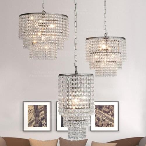 Round design luxury crystal chandelier lighting modern dinning room chandelier living room crystal light