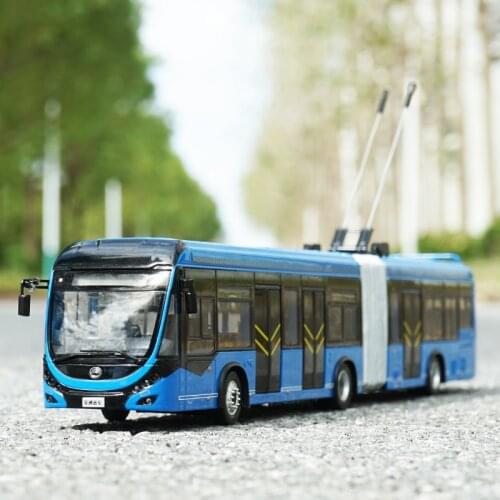 Diecast 1:42 Dual-source Trolley ZK5180C BRT Bus Model Adult Collection Souvenir Ornaments Display Vehicle Toy Gift