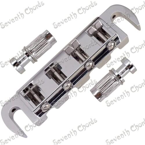 A Set Chrome Wraparound Bridge Tailpiece for String Bass Guitar