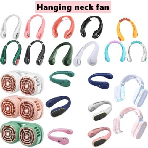 USB Micro Portable 2 in 1 Air Cooler Mini Electric Air Conditioner Portable Hanging Neck Fan