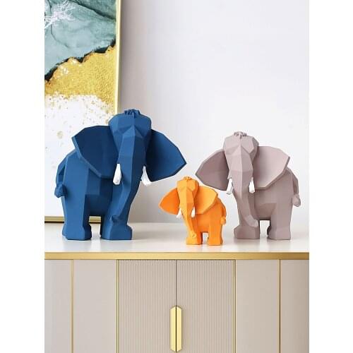 Nordic figurines creative living room decoration animals a family of three simple modern home furnishings EA39