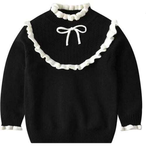 New cotton girl sweater autumn and winter childrens long-sleeved warm clothes fashion childrens sweater girls cute pullovers