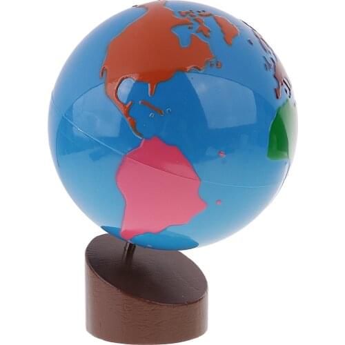 World Earth Globe Puzzle School Teaching Material Montessori Geography Educational Toy Birthday Gift for Children Kids Toddler