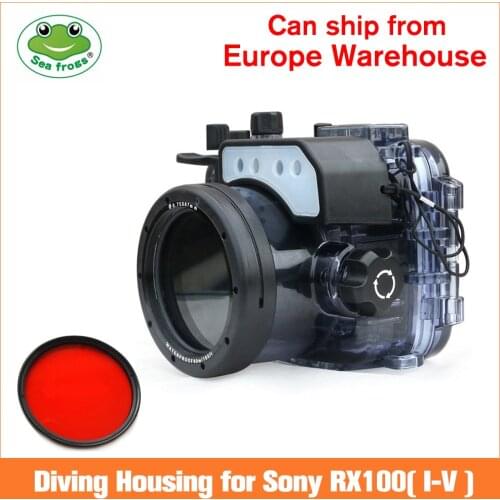 Seafrogs 60m/195ft Underwater Camera Waterproof Housing Case For Sony RX100/RX100 II/RX100 III/RX100 IV/RX100 V