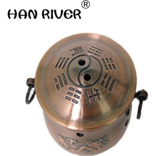 Portable unisex bronze moxibustion box body massager Article YiZhuYi instrument Warm moxibustion apparatus massage massage