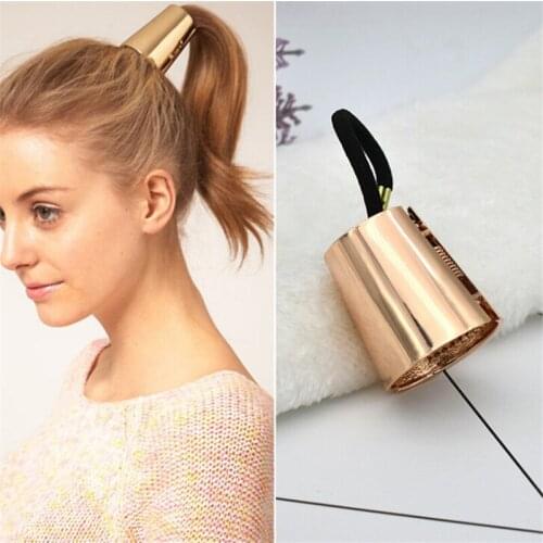 New Punk Style Elastic Ponytail Holder Hair Accessories Hair Band Retro Vintage Round Hair Ring For Womens Scrunchy With box