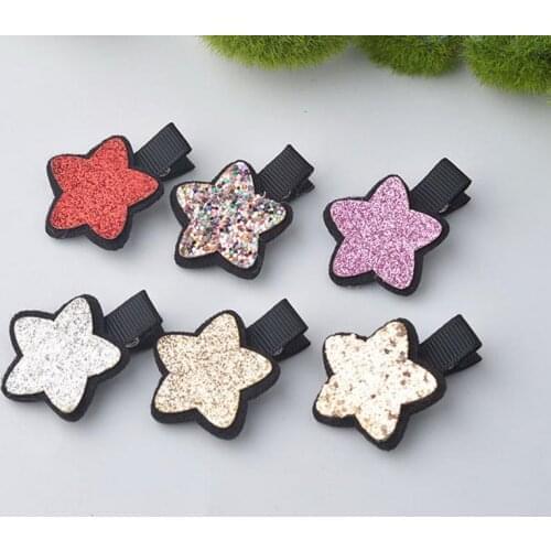 1000pcs Glittle Lovely five star Elastic Hair Rope Elastic Rubber Bands Kids Hairpins Headwear