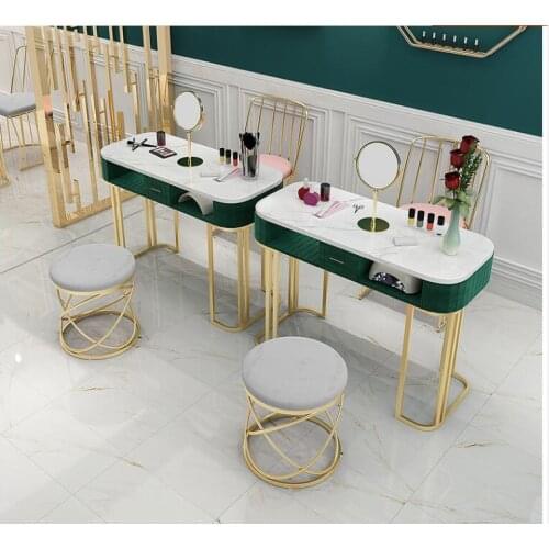 Net celebrity nail table single double table and chair set light luxury manicure table modern manicure table special price econo