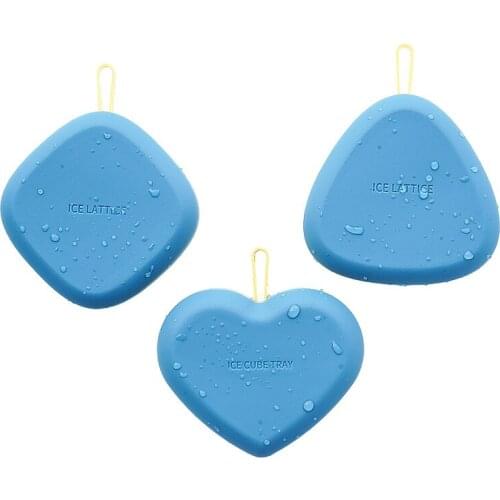 Nordic Style Contrast Silicone Ice Lattice 3-Piece Set Home Popsicle Mold Mini Geometric Ice Lattice