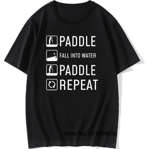 Stand Up Paddling SUP Birthday Funny Unisex Graphic Vintage Fun Cotton Short Sleeve T Shirts O-Neck Harajuku T-shirt